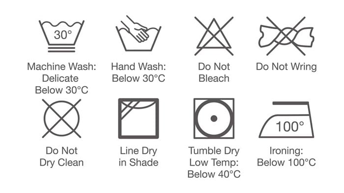 label washing instructions