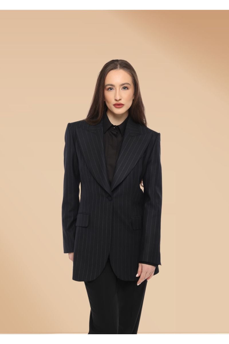 Semi-intelato tailored suit