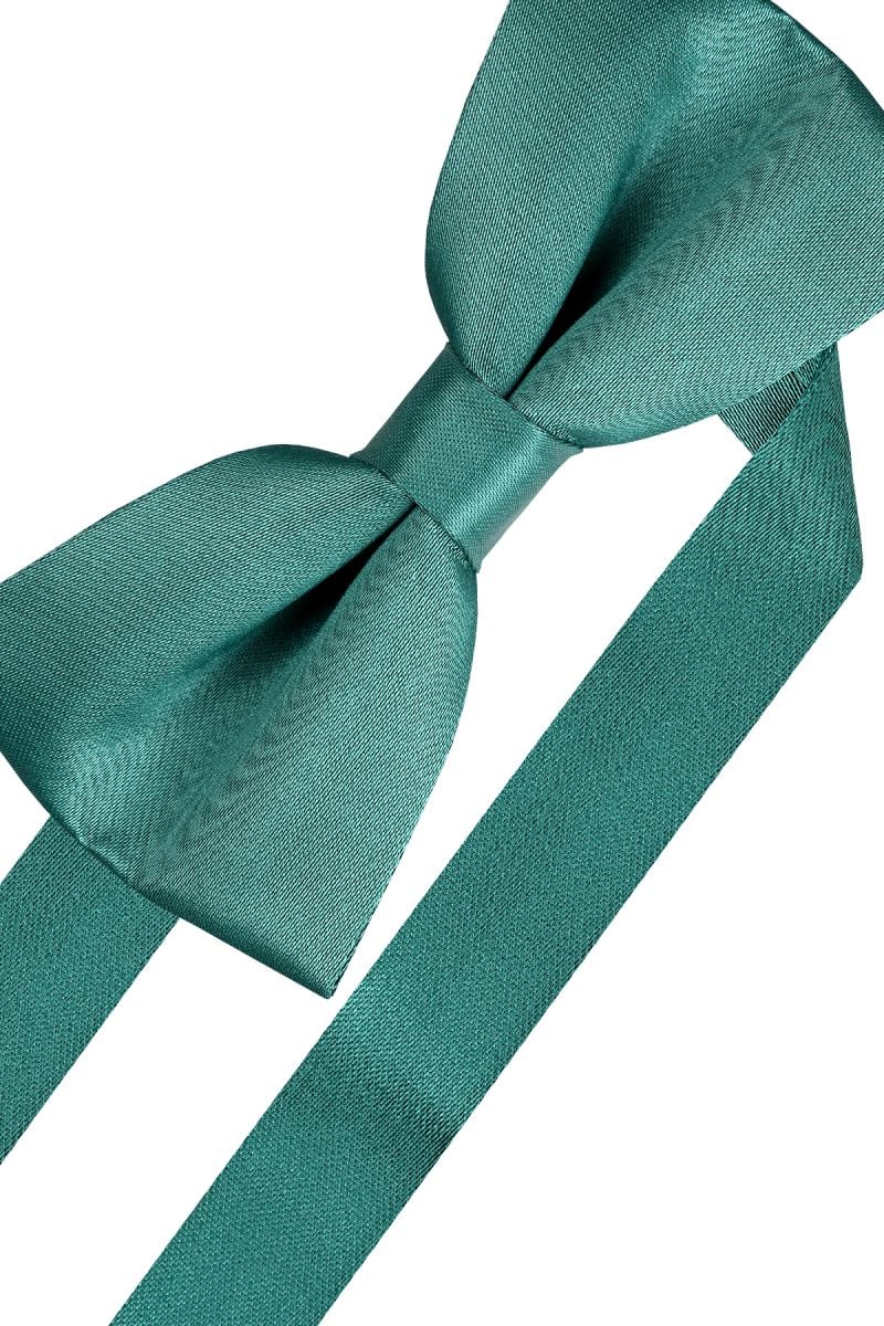 Мъжка класическа папийонка от релефен плат в ярко зелено
