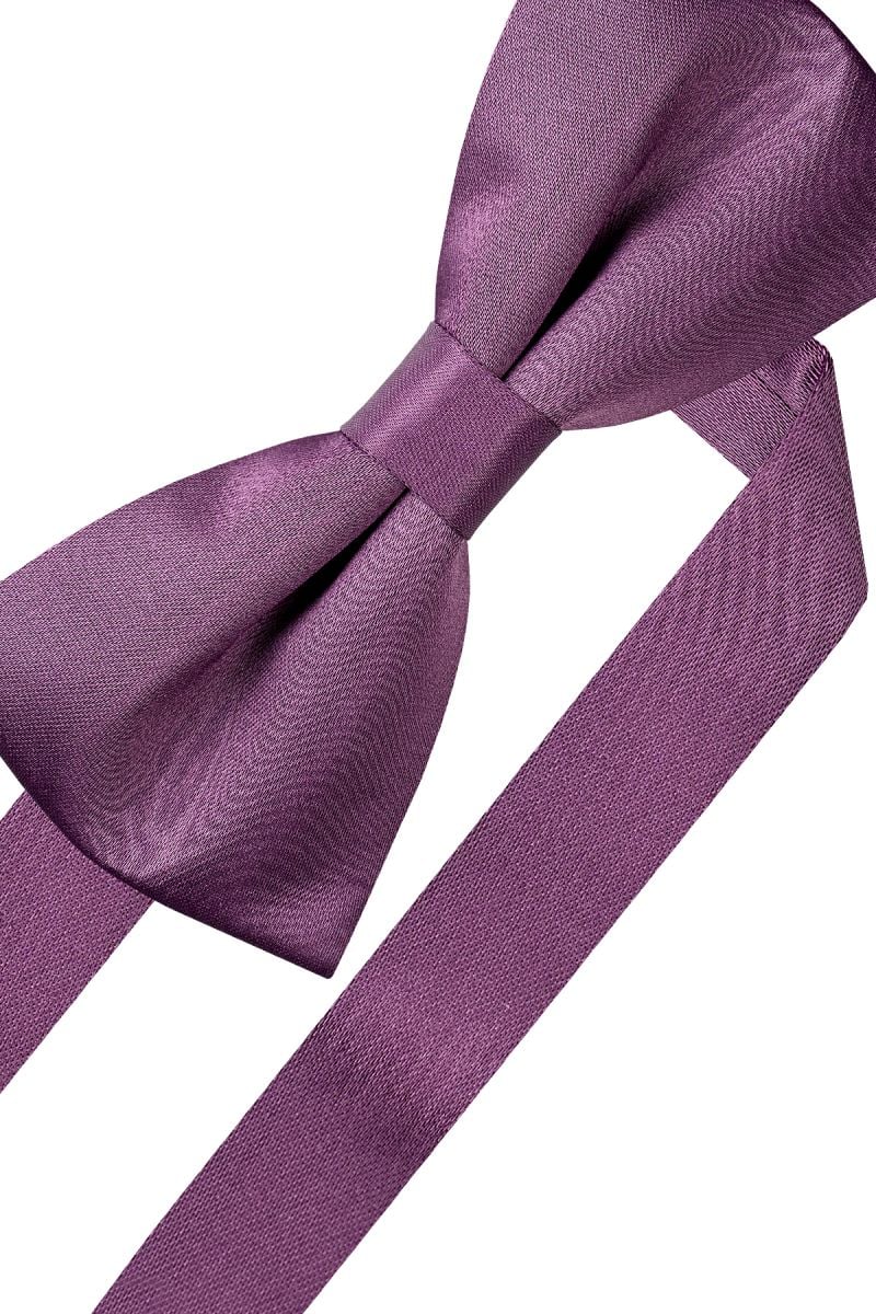 Мъжка класическа папийонка от релефен плат в лилаво