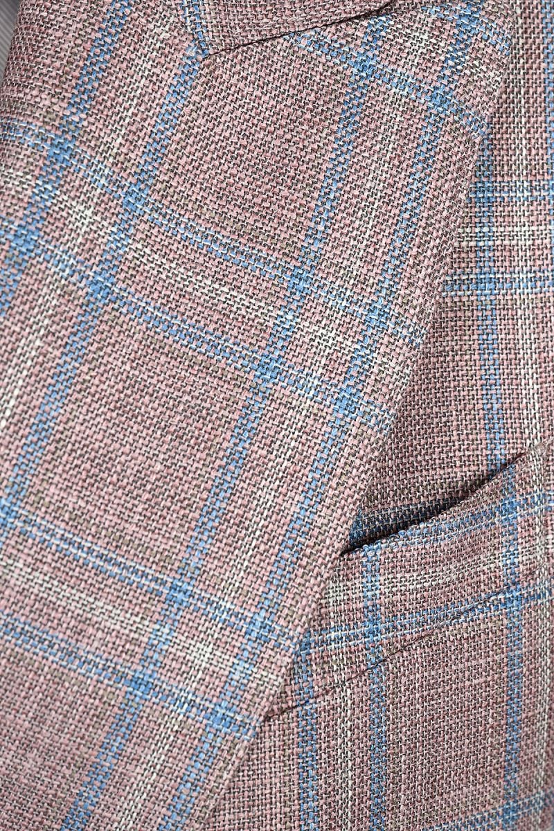 Вталено лятно олекотено сако в плат Loro Piana от вълна, коприна и лен