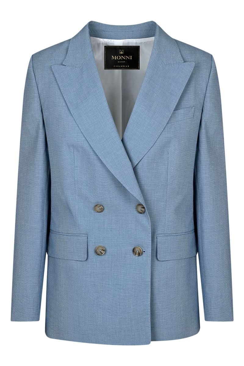 Памучен двуреден дамски костюм в цвят Baby Blue