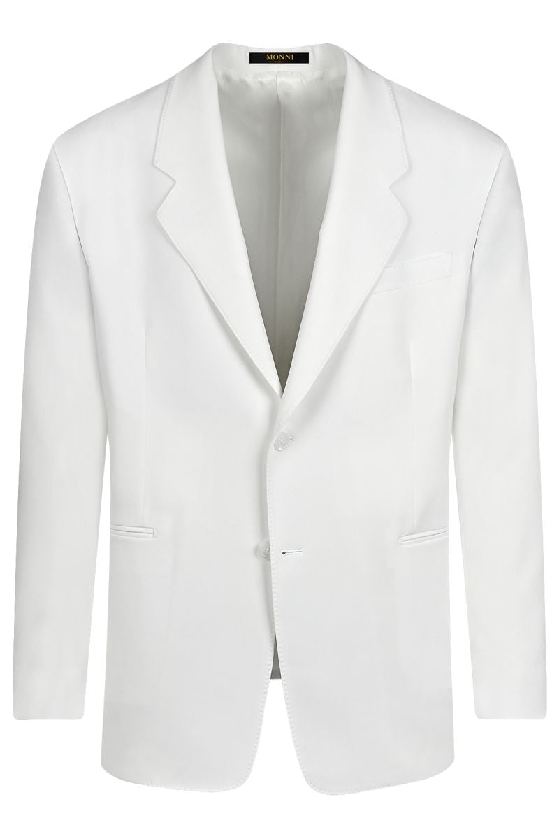 Мъжки елегантен костюм в бял цвят