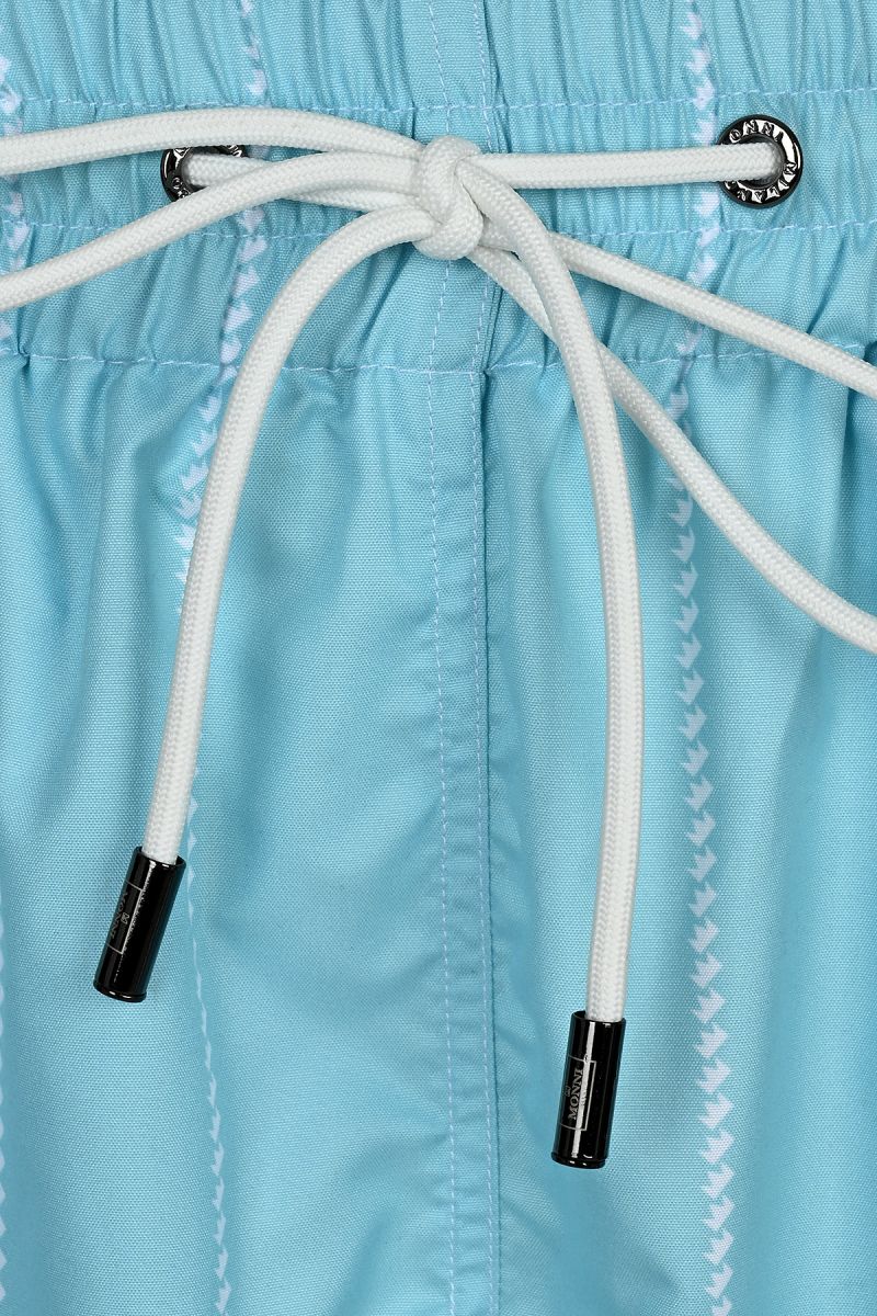 Мъжки луксозни бански Nikki Aquamarine Stipes в синьо