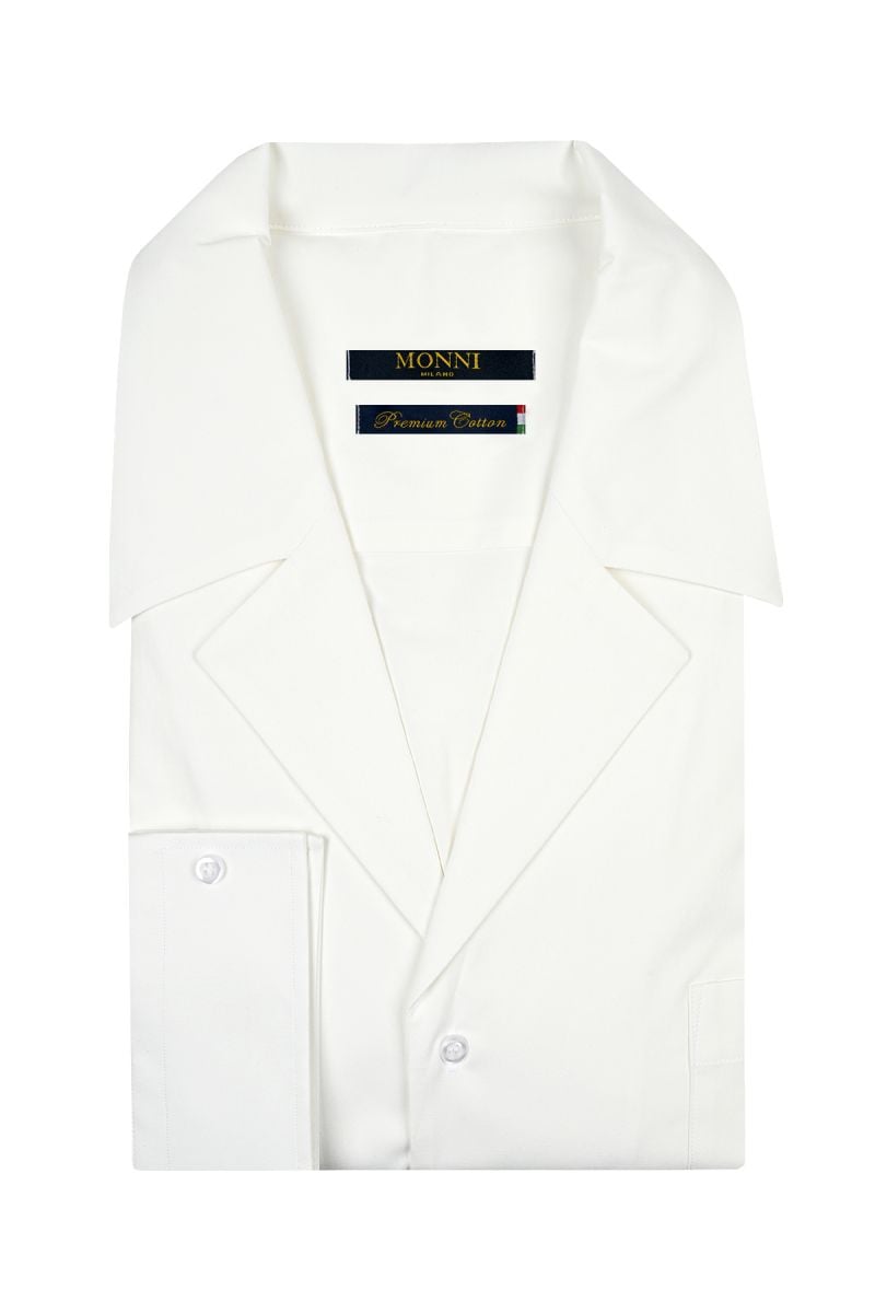 Мъжка дизайнерска памучна риза Praiano в екрю цвят