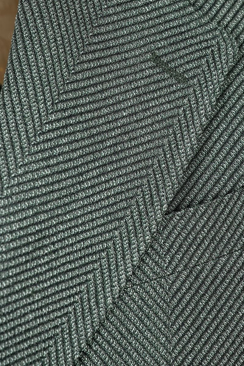 Мъжко луксозно дизайнерско сако от лен и вълна в зелено