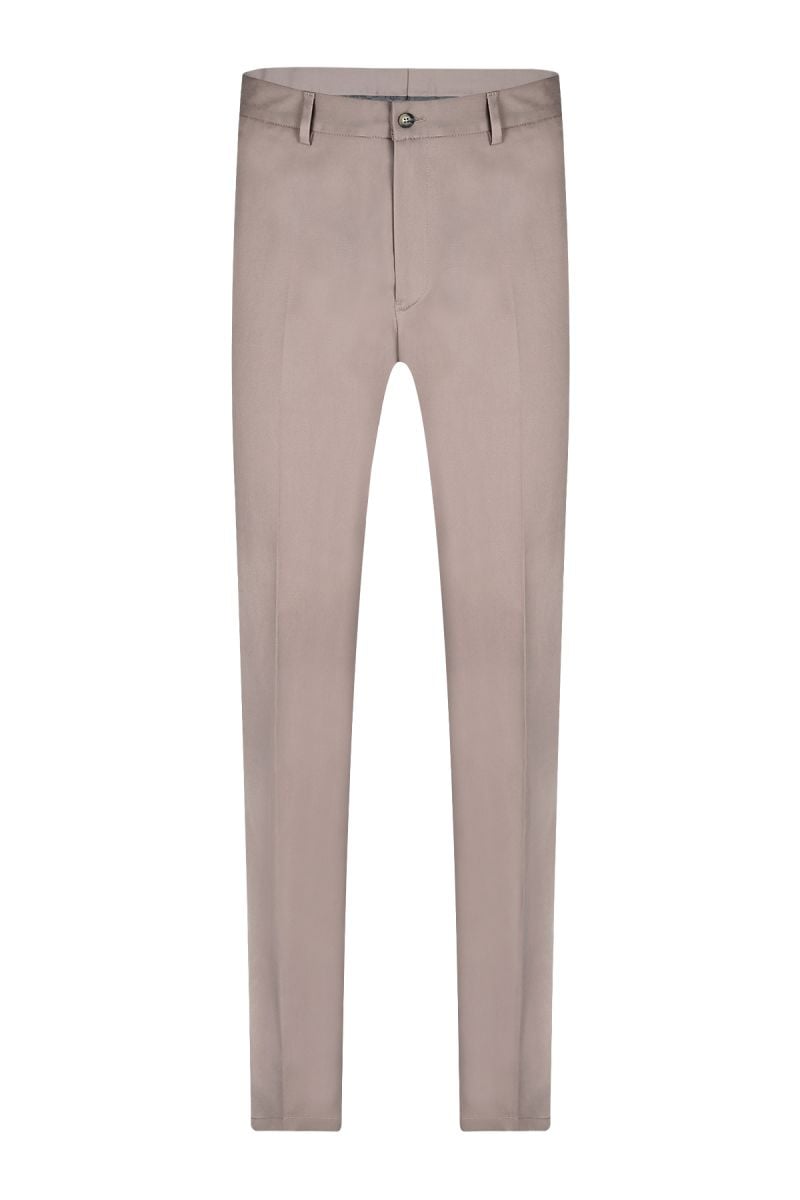 Мъжки втален чино панталон от камел сатениран памук