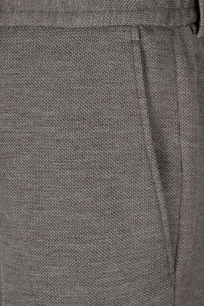 Мъжки свободен панталон от меланжиран памук в сиво