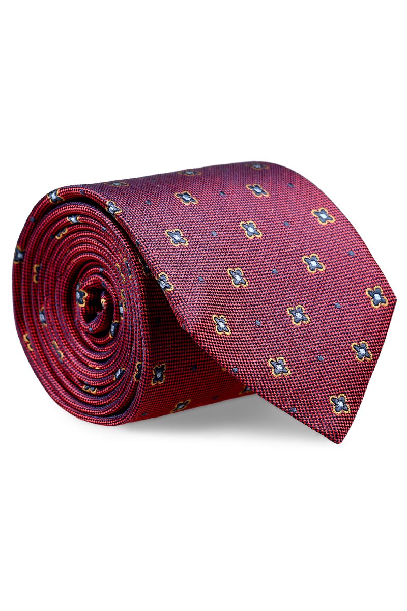 Мъжка вратовръзка Redfort от 100% коприна в цвят бордо