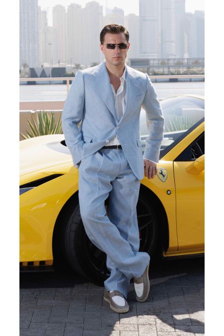 Мъжки елегантен дизайнерски костюм