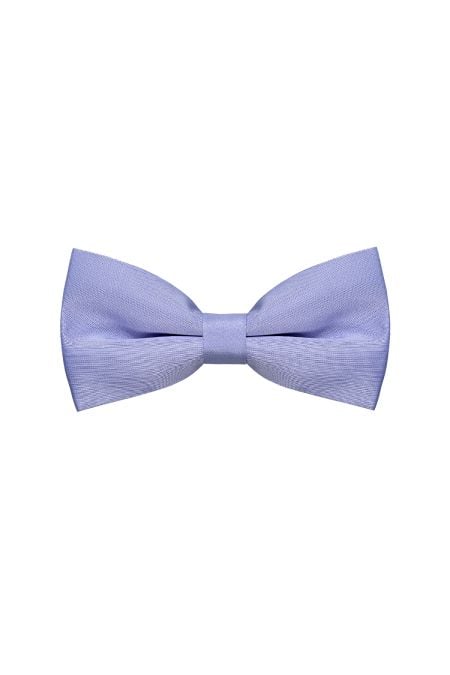 Мъжка класическа папийонка от релефен плат в светлолилаво
