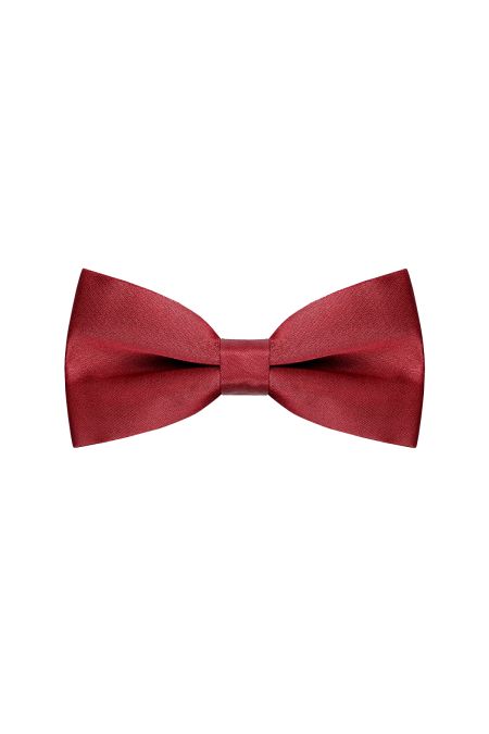 Мъжка класическа папийонка от релефен плат в бордо