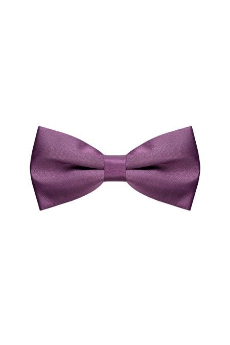 Мъжка класическа папийонка от релефен плат в лилаво