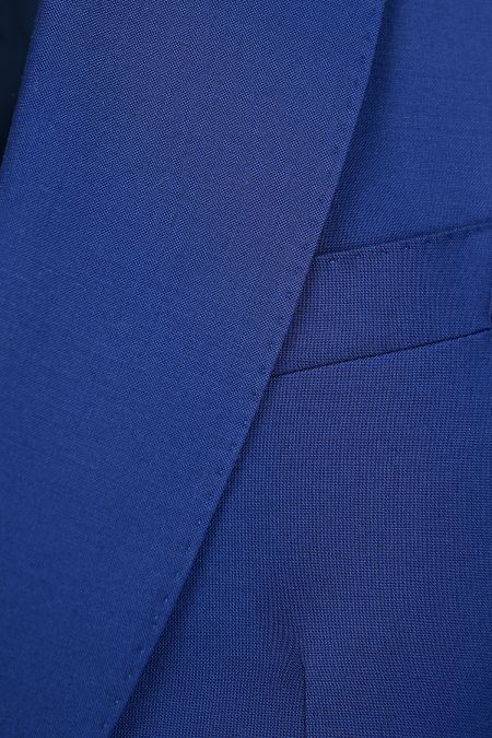 Мъжки кралскосин костюм с филетки и модерна кройка