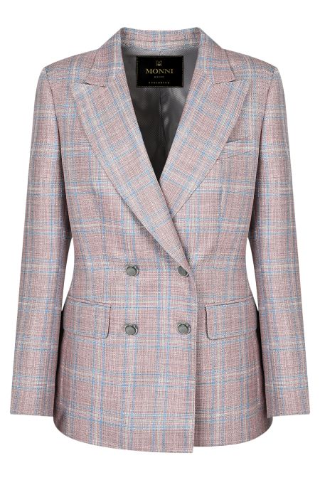 Вталено лятно олекотено сако в плат Loro Piana от вълна, коприна и лен