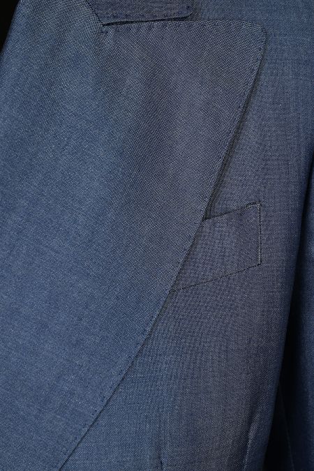 Дамски костюм в структурен вълнен плат в тъмносин цвят