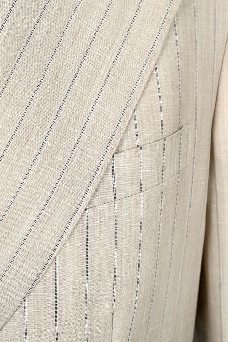 Дамски костюм в цвят екрю от лен и памук