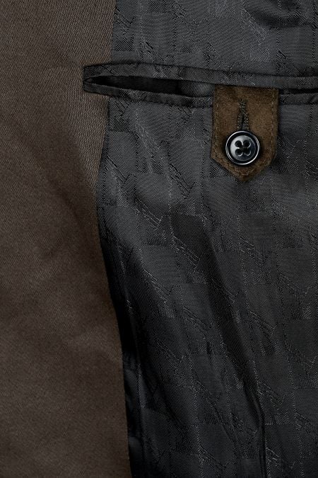 Кафяво яке бомбър със силиконови щампи