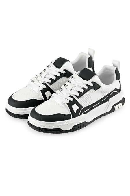 Мъжки дизайнерски спортни обувки в черно и бяло