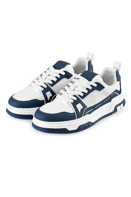 Мъжки дизайнерски спортни обувки в синьо и бяло