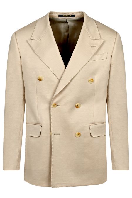 Двуреден костюм в бежово от италианско памучно трико