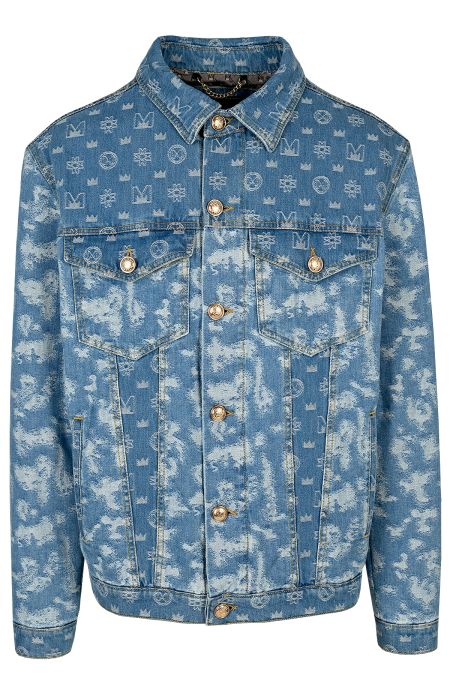 Мъжко луксозно дънково яке Camoflage с контрастни панели