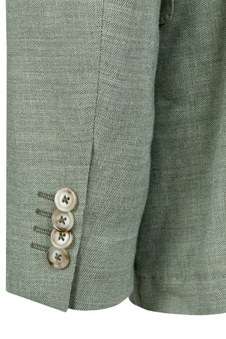Класическо ленено сако в светло зелено