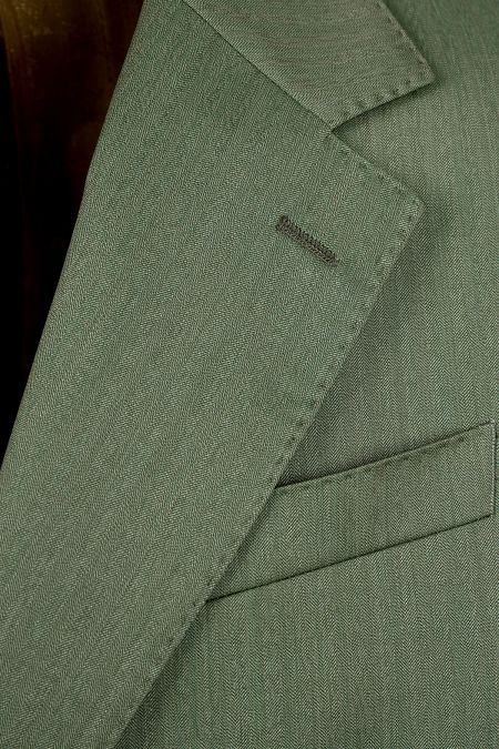 Елегантно сако в светлозелен цвят от 100% италиански вълнен плат 