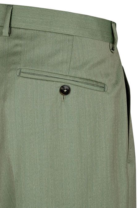 Бежов панталон ушит с 100% вълнен плат Vitale Barberis