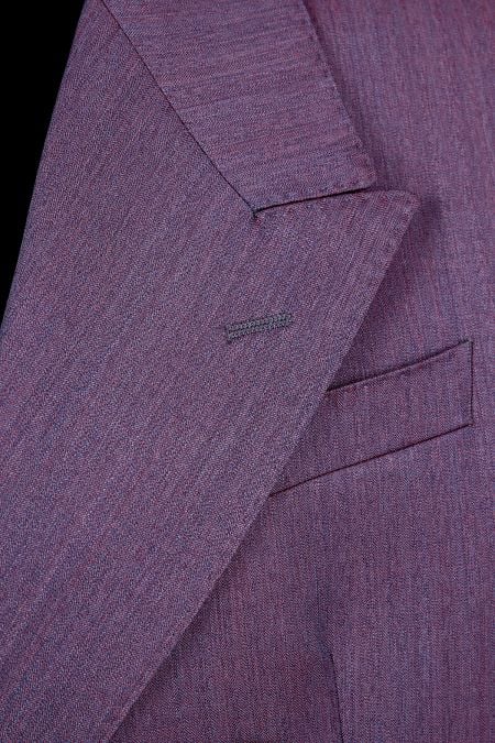 Мъжки костюм в светлолилаво от 100% италиански вълнен плат 