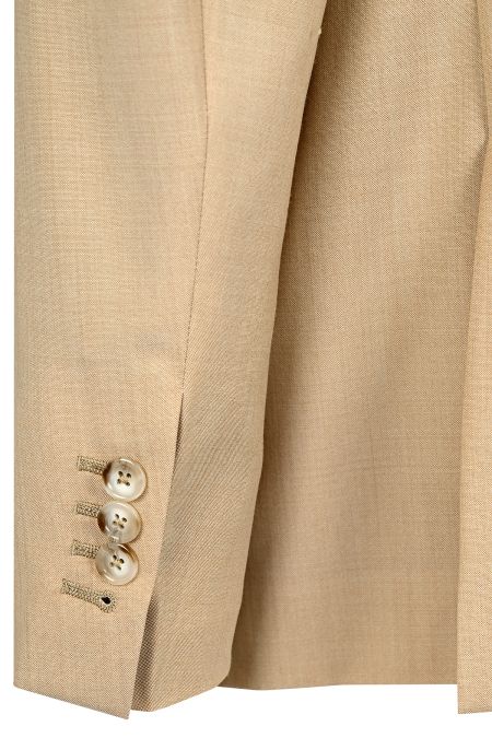 100% вълнен костюм за мъже в бежов цвят