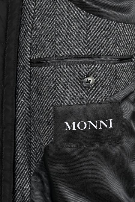 мъжко сиво палто