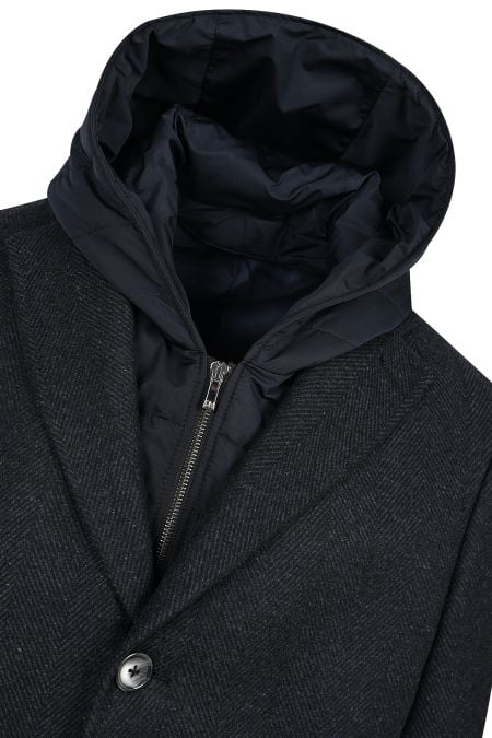 мъжко палто с петорина