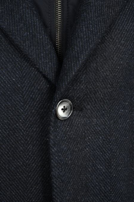 мъжко палто с качулка