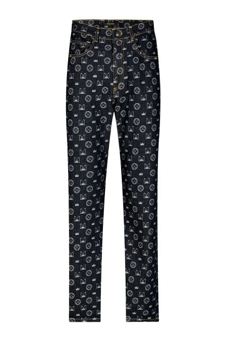 Мъжки дизайнерски дънки Volare с принт Circle Denim 
