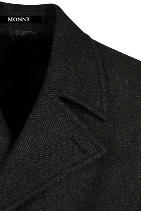 мъжко двуредно късо палто