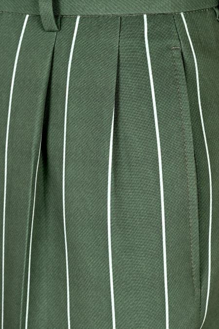 Мъжки раиран зелен панталон