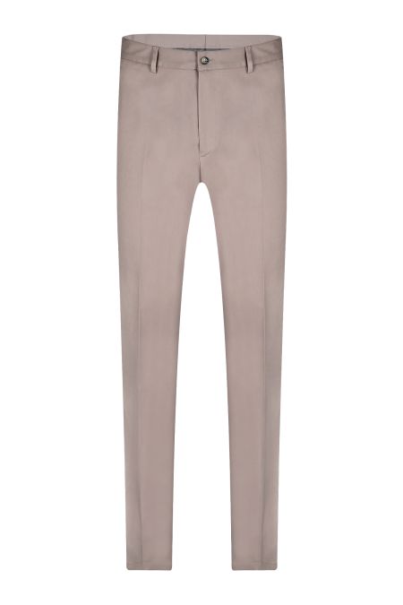 Мъжки втален чино панталон от камел сатениран памук