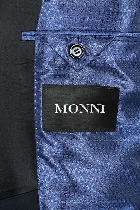 Класически тъмносин смокинг с широк peak ревер