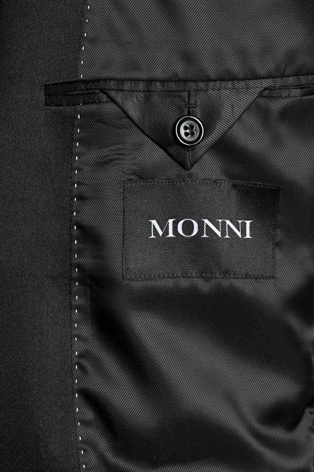 Мъжки formal костюм с кръгла сатенена яка в ситно каре