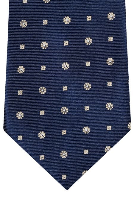 Мъжка тъмносиня вратовръзка от коприна