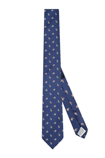 Мъжка тъмносиня вратовръзка Blanton от 100% коприна