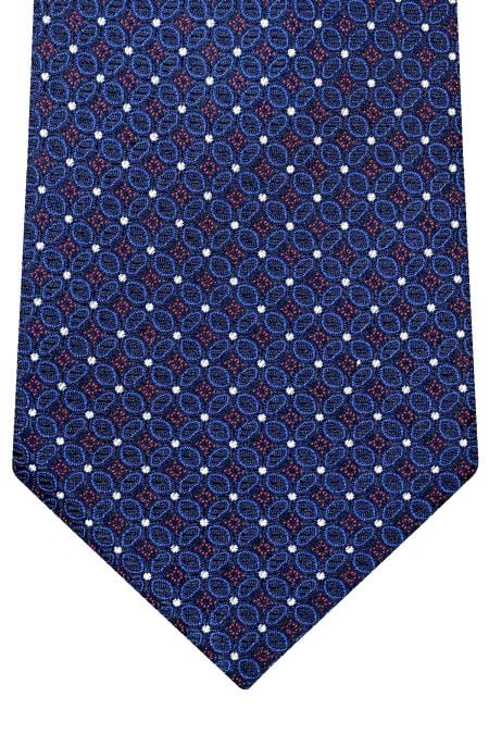 Класическа синя копринена вратовръзка