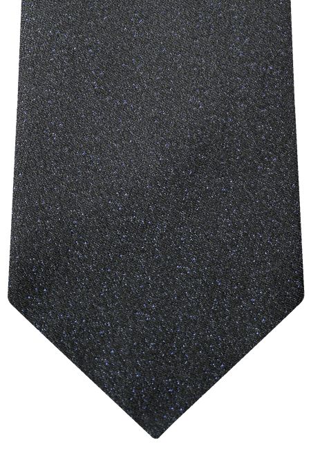 Елегантна вратовръзка в черно и тъмносиньо с лек контрастен блясък 