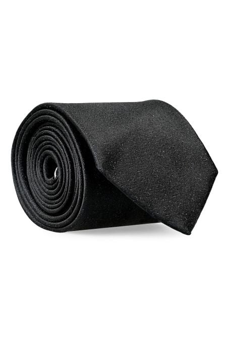 Вратовръзка в черно и тъмносиньо с лек контрастен блясък 