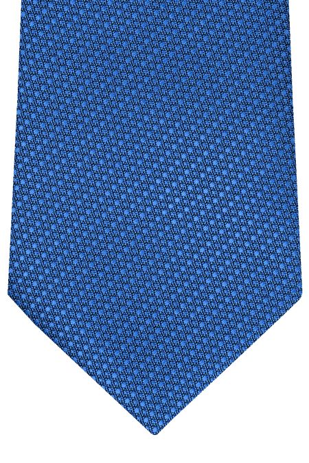 Елегантна вратовръзка в светлосиньо с контрастни ситни елементи