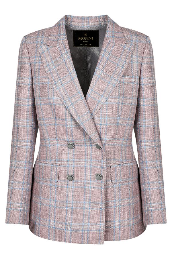 Вталено лятно олекотено сако в плат Loro Piana от вълна, коприна и лен