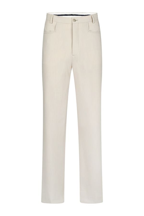 Модерен чино панталон в светлобежов цвят