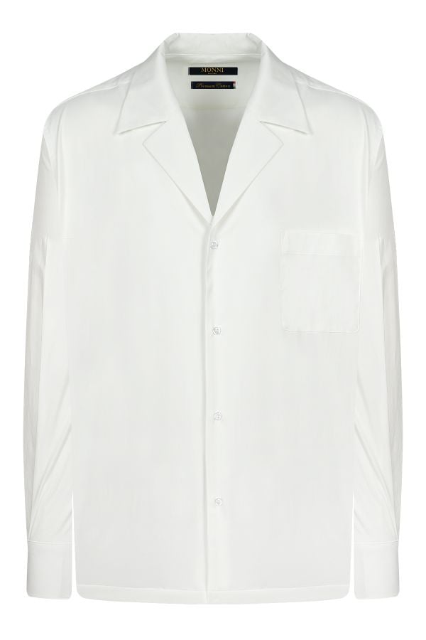 Мъжка дизайнерска памучна риза Praiano в екрю цвят