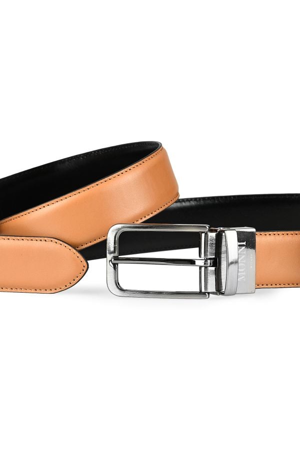 Универсален двулицев колан от естествена кожа